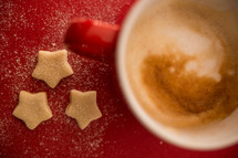 star shaped cookies and mug 