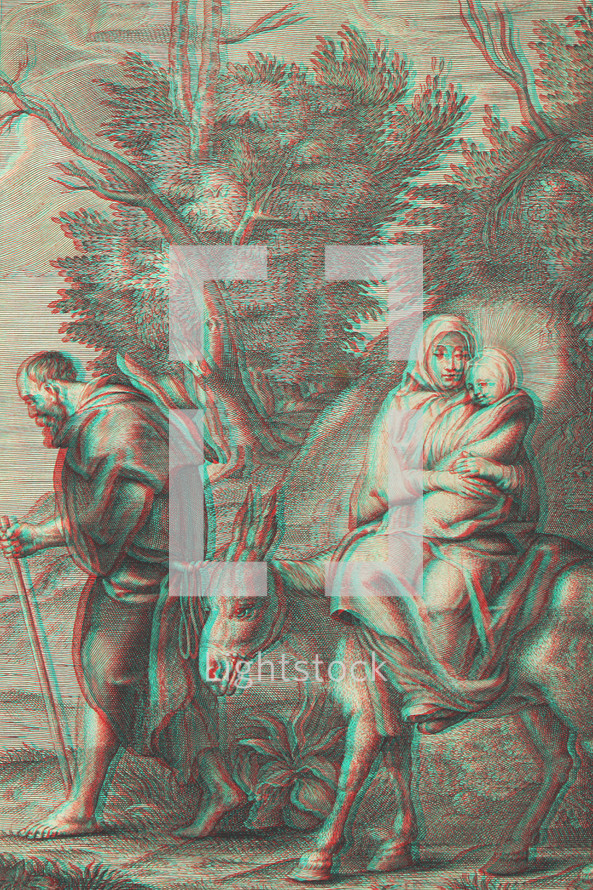 Holy Family illustration - 3D capable 