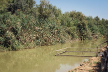 The Jordan River in Jordan, possible location of Jesus' baptism