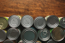 tops of cans 