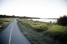 Road along the reservoir.