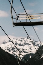 ski lift chair and mountain 