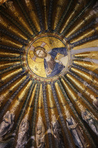 mosaics of Jesus on the dome of a church