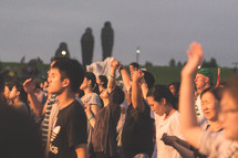 group worship outdoors 