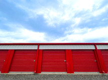 red storage doors 