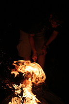 kindling a campfire 