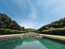 Royal Palace of Caserta between gardens and fountains