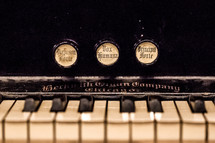 Antique piano.