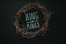 crown of thorns and the words king of kings 