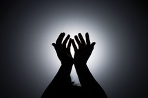 Silhouette photo - praying hands