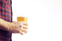 a man holding a beer glass 
