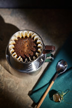 Closeup Barista Hot Coffee Drip Maker