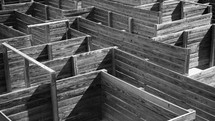 wooden maze 