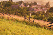 homes nestled on a hillside 