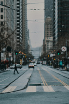 crosswalk on a city street 
