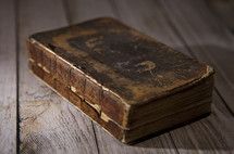 old book on wood 