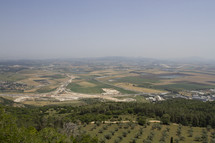 view of farmland in Israel 