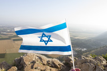 waving the Israeli flag 