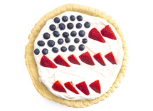A Pie in the Shape of the American Flag for a Patriotic Celebration