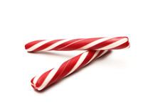 peppermint sticks on a white background 