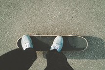 feet on a skateboard 