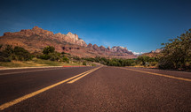 road through a mountain canyon 