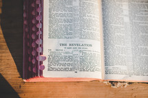 Bible opened to Revelations 