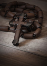 wood rosary beads 