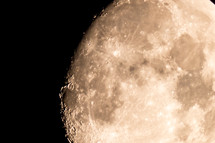 full moon in detail 