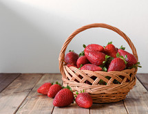 strawberries in a basket 