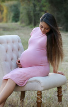 a portrait of a pregnant woman 
