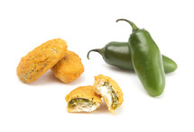 Jalapeno Poppers Isolated on a White Background