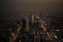 Riyadh -Saudi Arabia bird eye view of the financial city centre