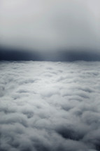 View of clouds from above.