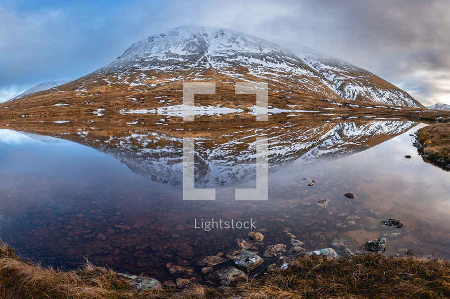 Ben Nevis with a moody sky, Fort William Scotland.