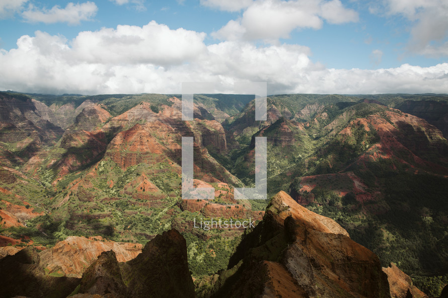 landscape of Waimea Canyon, Hawaii