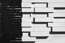 Black and white abstract wall 