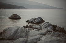 rocks in a bay 