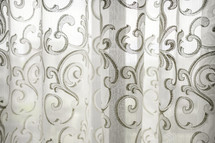 Ornate fabric curtains