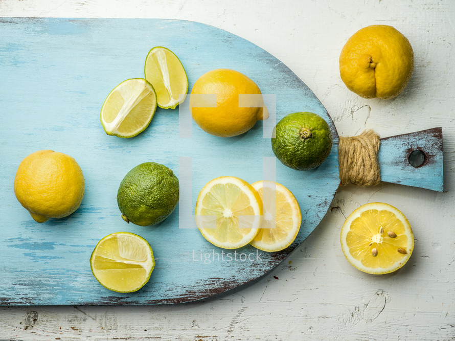 cut limes and lemons 