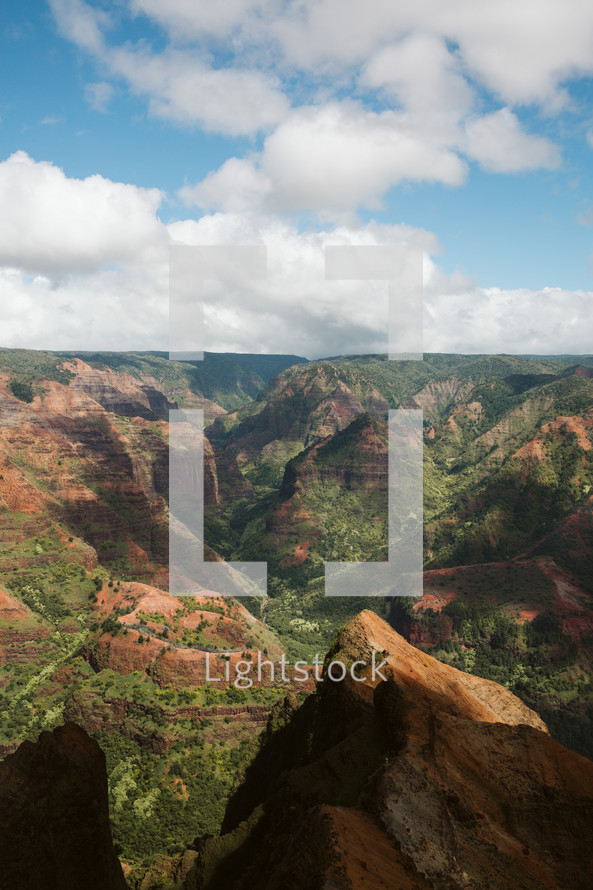 landscape of Waimea Canyon, Hawaii