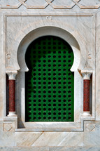green screen in a window, Bourguiba in Monastir