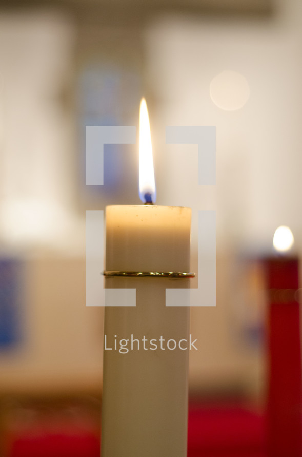 flame on a church candle 