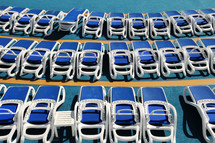 sun loungers on a cruise ship 