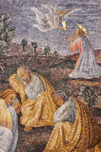 mosaic tiles of jesus and angel 