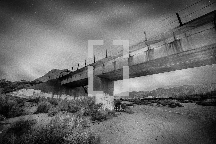 road bridge over desert 