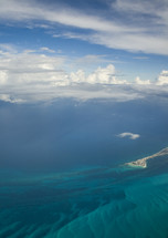aerial view of on island in the ocean
