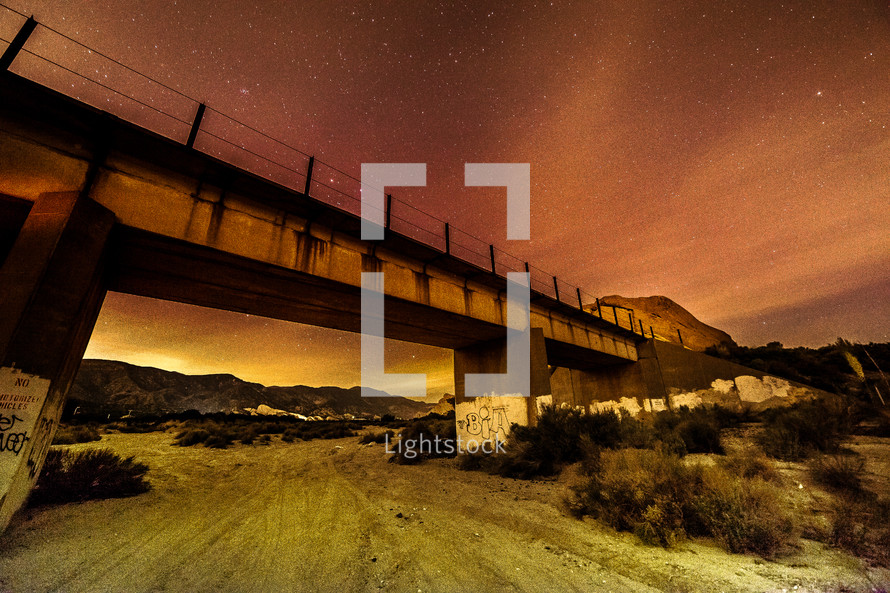 bridge over a desert 