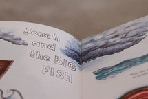 An illustrated children's book about Jonah and the big fish.