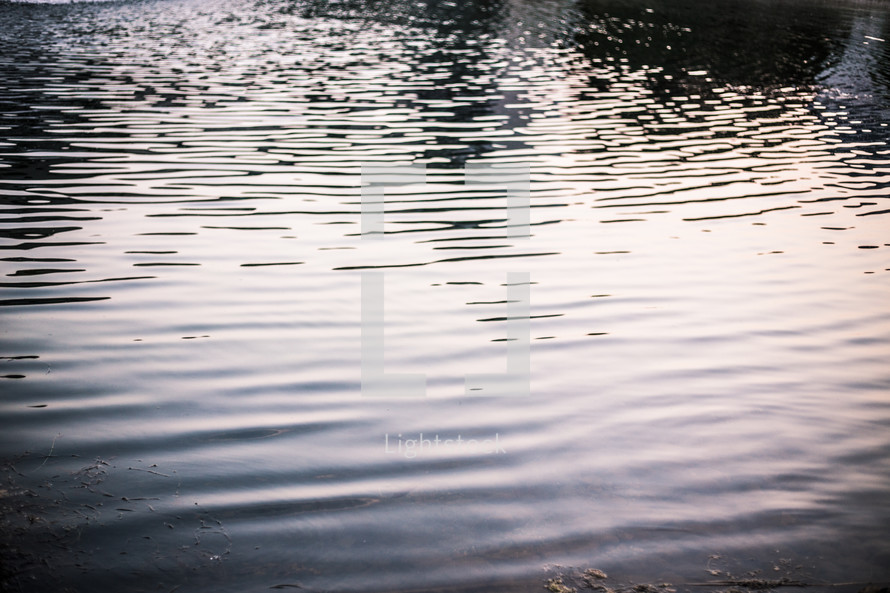 ripples in lake water 